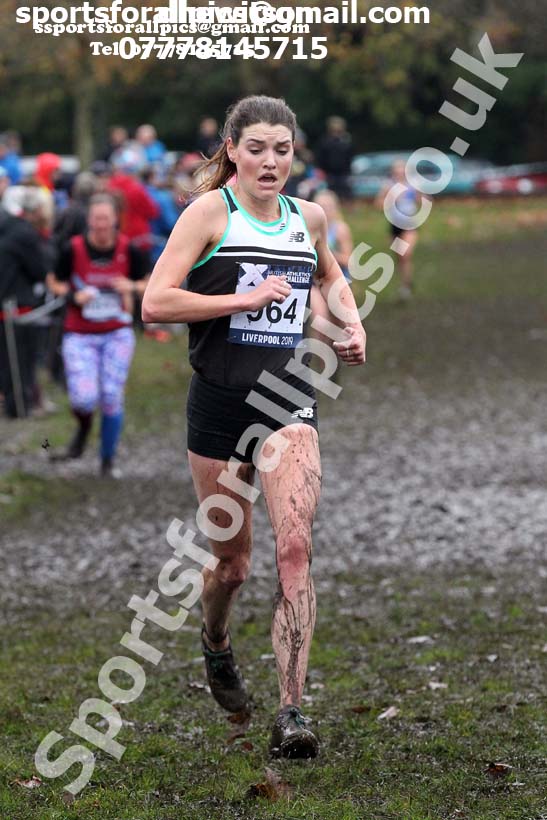 Senior and under-23 women, 2019 European Cross Country Trials and British Cross Challenge, Sefton Park, Liverpool.  Photo: David T. Hewitson/Sports for All Pics